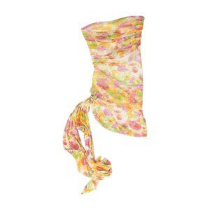 Saint Laurent Floral Strapless Dress